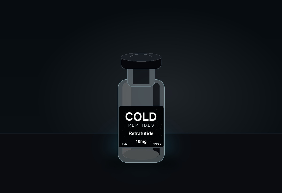 Cold Peptides Retatrutide vial packaging